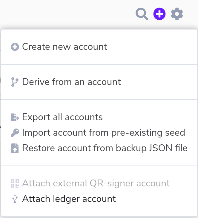 Attaching ledger account